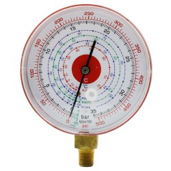 Manometr wysokiego ciśnienia na czynniki R134, R404A, R407C, R22 fi80